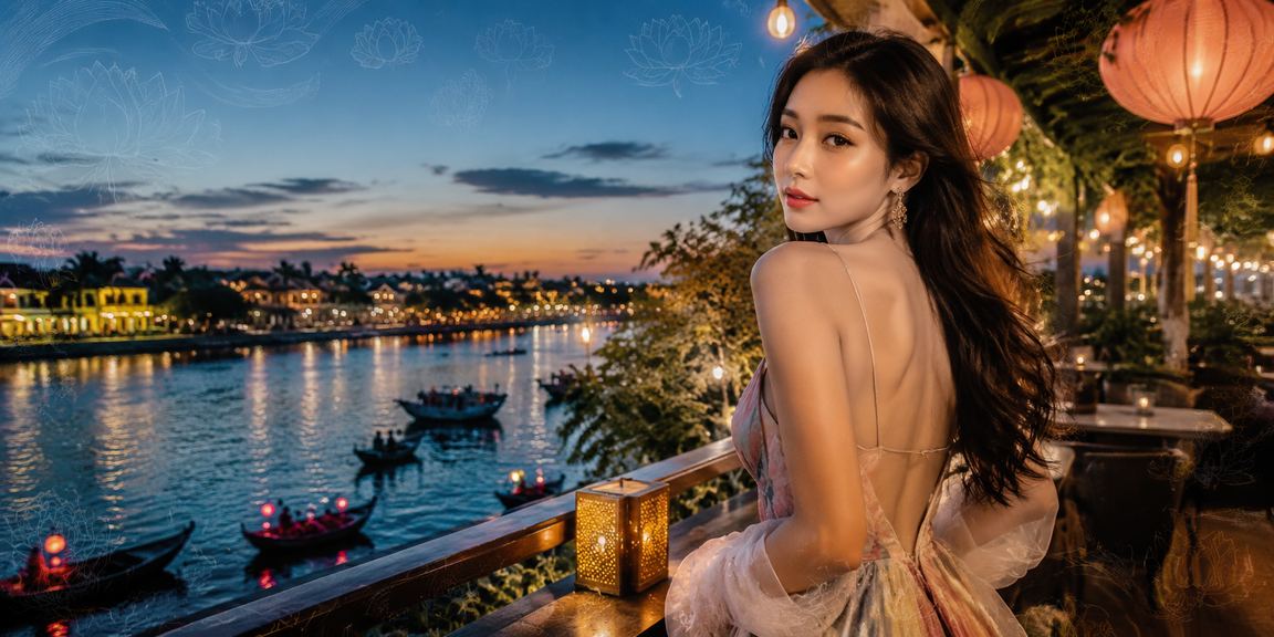 Khung cảnh thư giãn tại Hội An bên ly cà phê cùng trải nghiệm giải trí trực tuyến