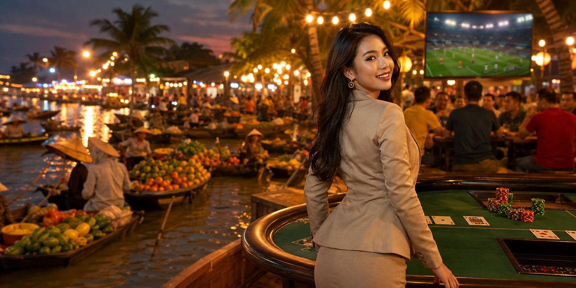 Màn hình điện thoại hiển thị giao diện đặt cược casino tại Việt Nam với giao diện tiếng Việt